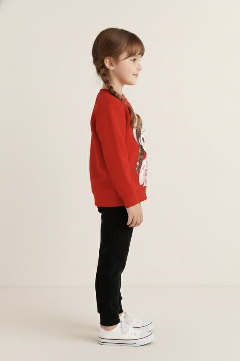 Viel Innate Red Sweatshirt for Girls - Image 2